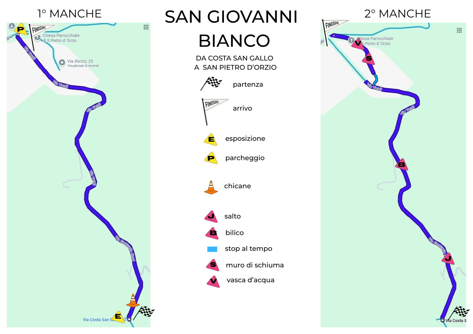 Cartina del tracciato
