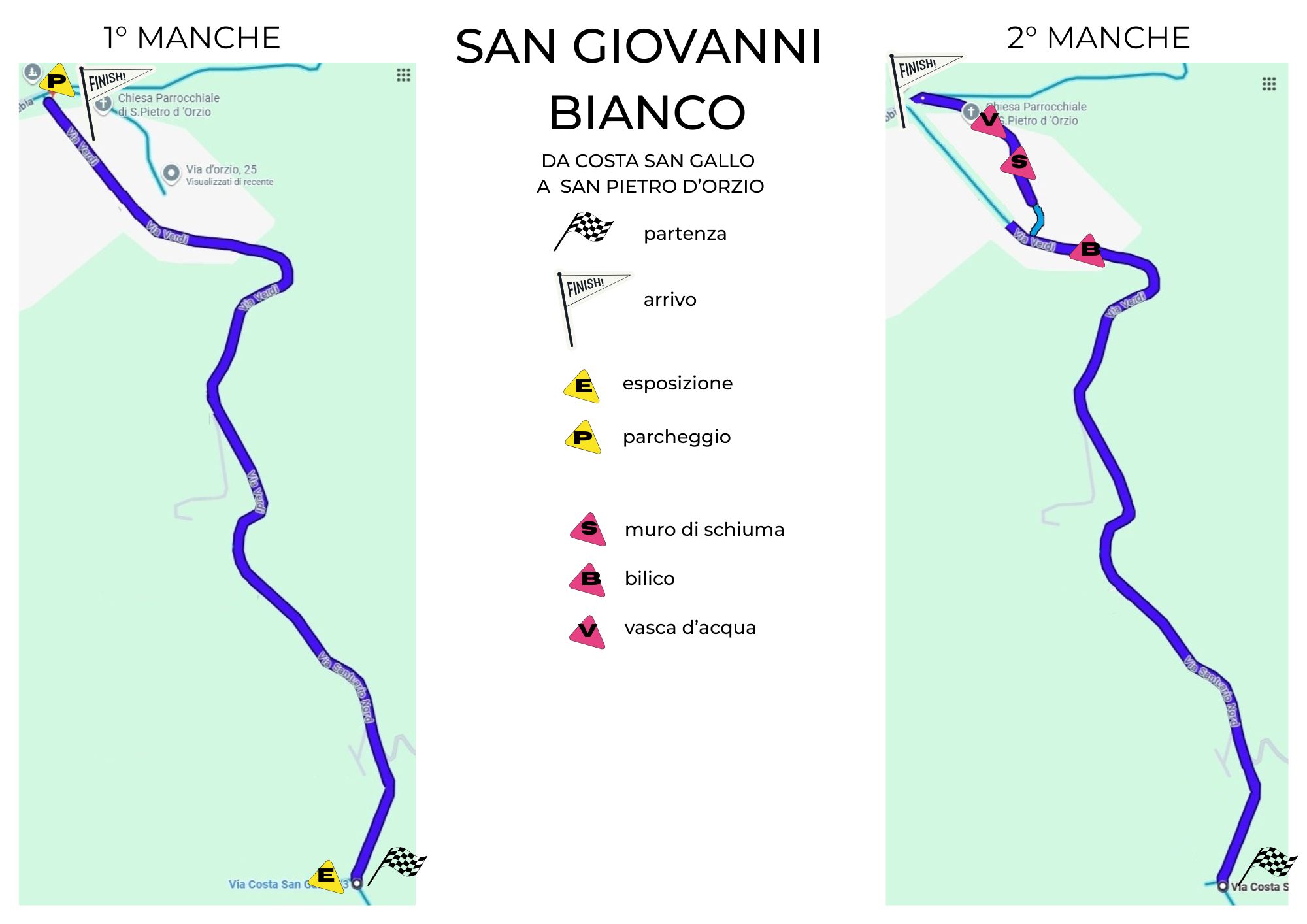 Cartina del tracciato